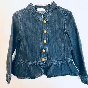 Girls size 4T snap button jean jacket
